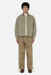 Solid Hemi Oversized Shirt / Washed Khaki