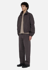 Vero Brushed Nylon Zip Jacket / Charcoal