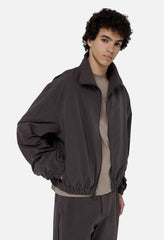 Vero Brushed Nylon Zip Jacket / Charcoal