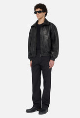 Leather Lautner Jacket / Black