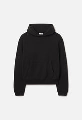 Silk Noil Hoodie / Black