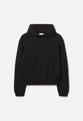Silk Noil Hoodie / Black