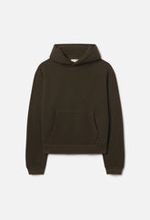 Silk Noil Hoodie / Olive