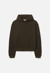 Silk Noil Hoodie / Olive