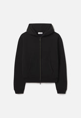 Silk Noil Full-Zip / Black