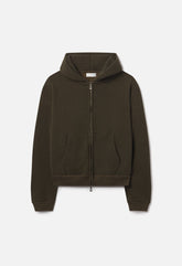 Silk Noil Full-Zip / Olive