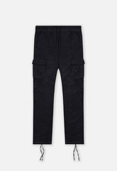 Back Sateen Cargo Pants / Black