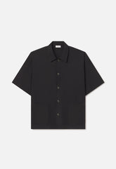 Cupro Smoking Shirt / Black