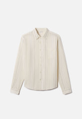 Raw Edge Cropped Cloak / Salt Stripe