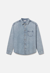 Denim Cloak Button Up / Acid Wash