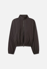 Vero Brushed Nylon Zip Jacket / Charcoal