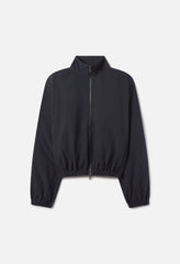 Vero Brushed Nylon Zip Jacket / Dark Navy