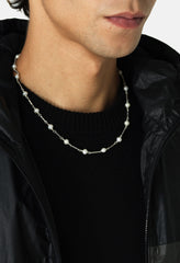 John Elliott X M.A.R.S Twist Link X Pearl Necklace / Silver