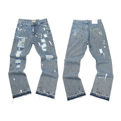 Gallery Dept Multi‑Patch Bleach Ripped Jeans