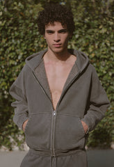 Overcast Fleece Frances Full-Zip / Washed Black