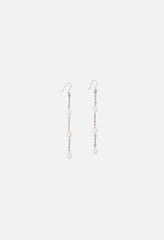 John Elliott X M.A.R.S Twist Link Pearl Earrings / Silver