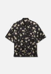 Brushed Silk Button Up / Field Sketch Black x Salt