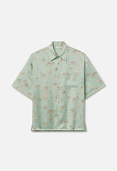 Brushed Silk Button Up / Field Sketch Celadon x Salt