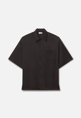 Brushed Silk Button Up / Black