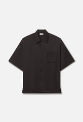 Brushed Silk Button Up / Black