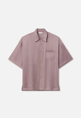 Brushed Silk Button Up / Plum