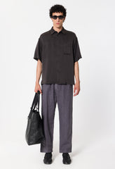 Brushed Silk Button Up / Black