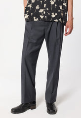 Wool Wide Easy Trouser / Charcoal