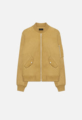Leather Bogota Bomber / Tan Suede