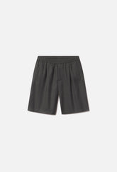 Wool Wide Easy Shorts / Charcoal