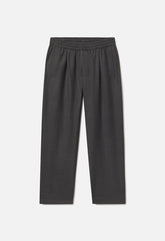 Wool Wide Easy Trouser / Charcoal