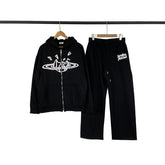 Broken Planet Puff Print Fleece Hooded Sweatsuit Set