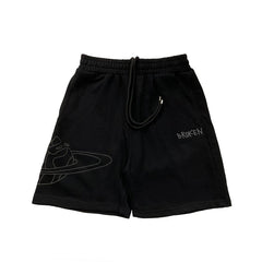 Broken Planet Embroidered Straight Casual Sweat Shorts