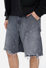 Desert Snow Cut-Off Work Short / Washed Black