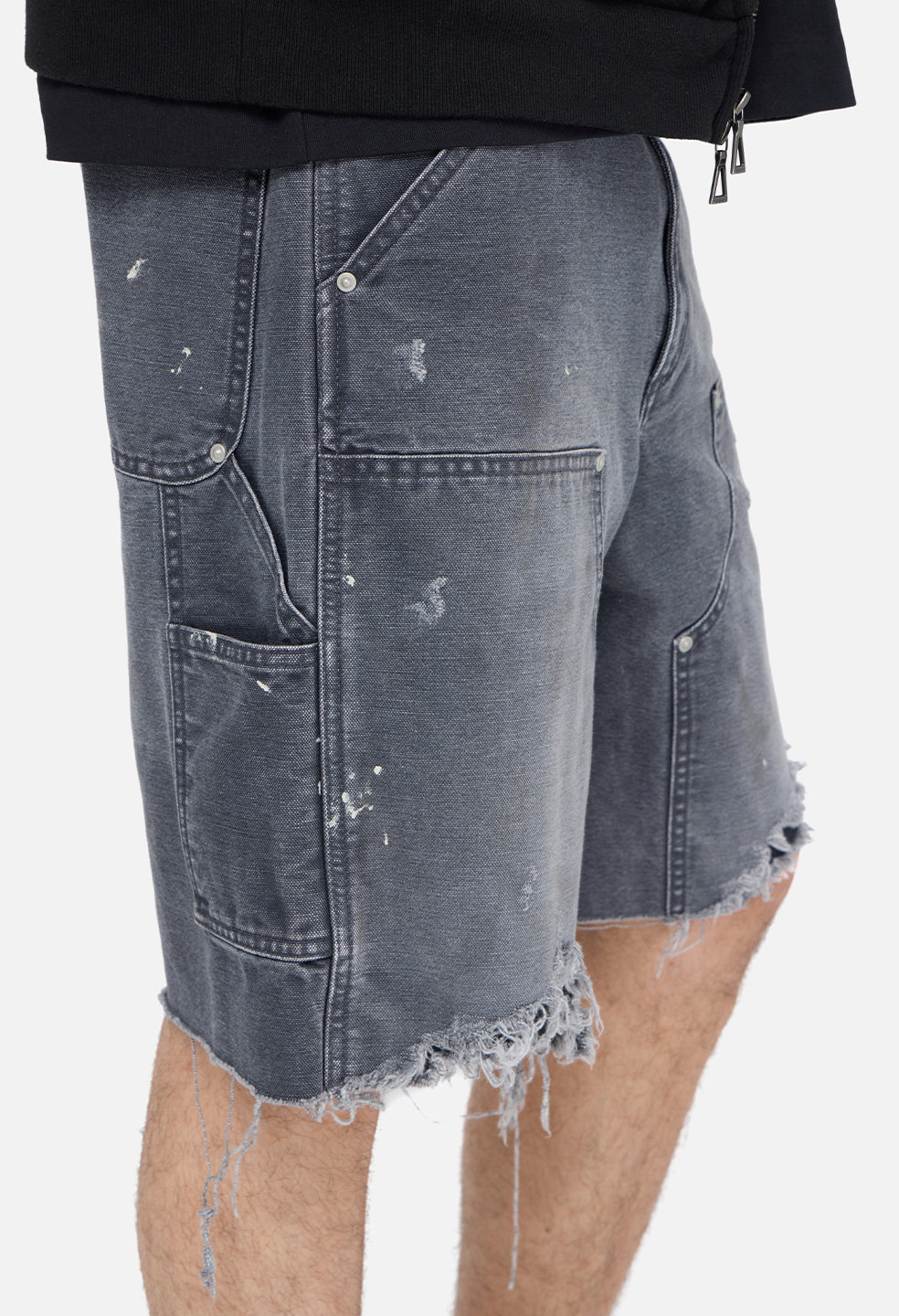 Desert Snow Cut-Off Work Short / Washed Black