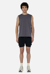 Grid-Mesh Sprint Shorts / Black