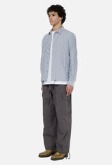 Gallery Snap Shirt / Blue x White Stripe