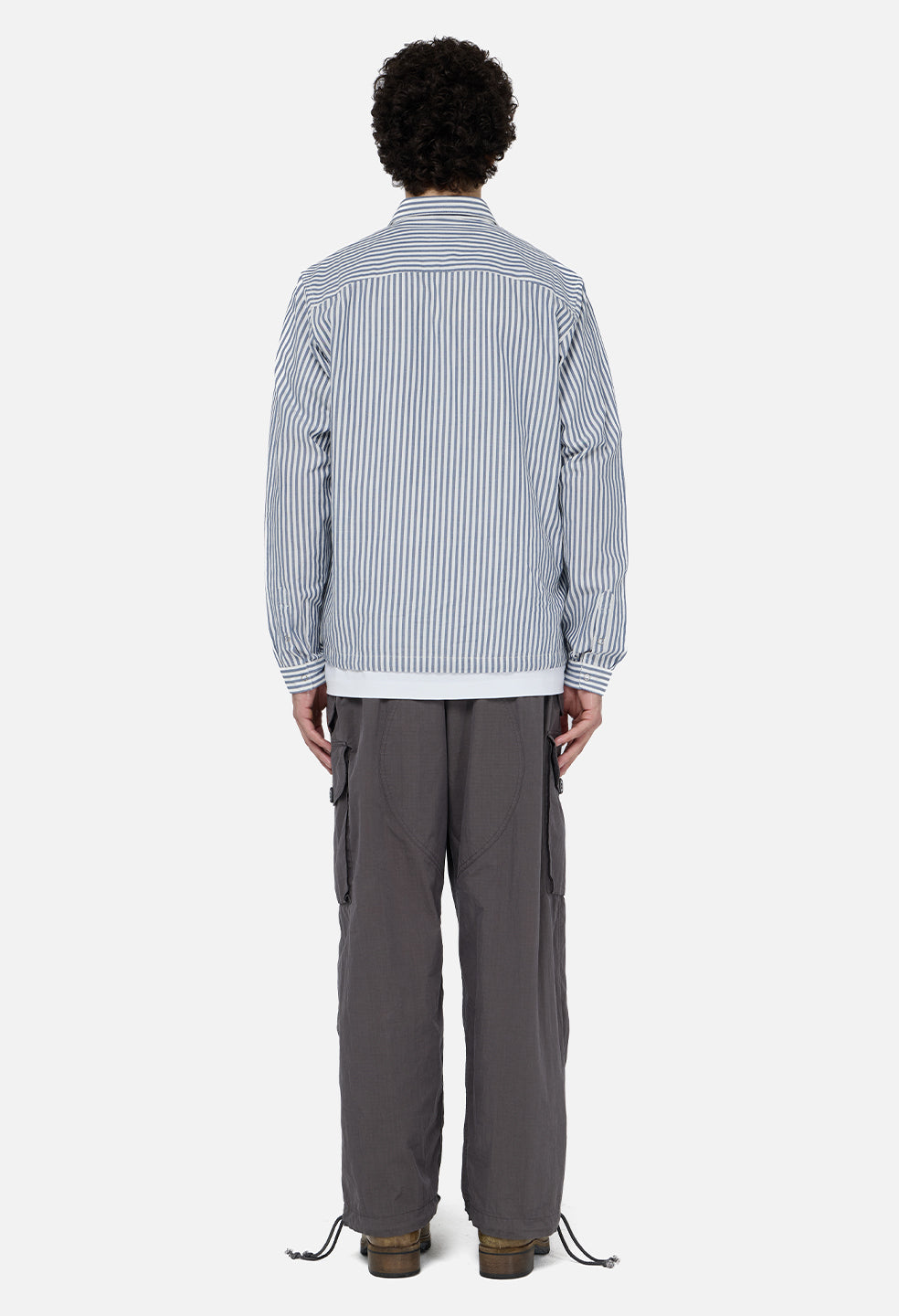 Gallery Snap Shirt / Blue x White Stripe