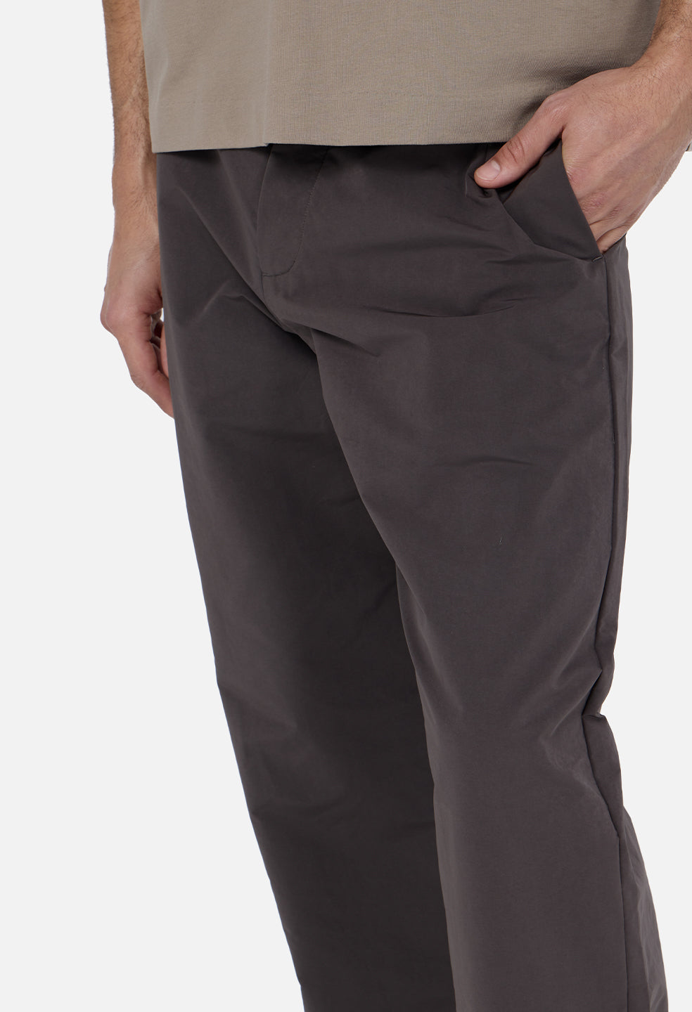 Vero Brushed Nylon Lounge Pant / Charcoal