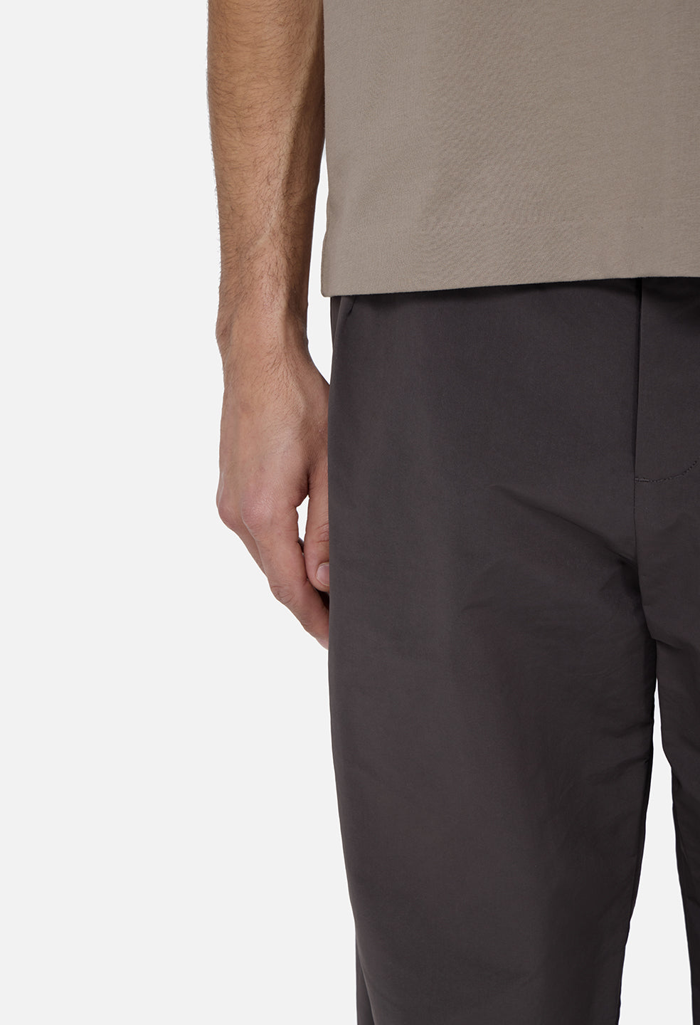 Vero Brushed Nylon Lounge Pant / Charcoal