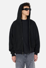 Silk Noil Full-Zip / Black