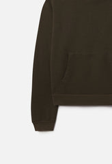 Silk Noil Hoodie / Olive
