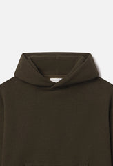 Silk Noil Hoodie / Olive