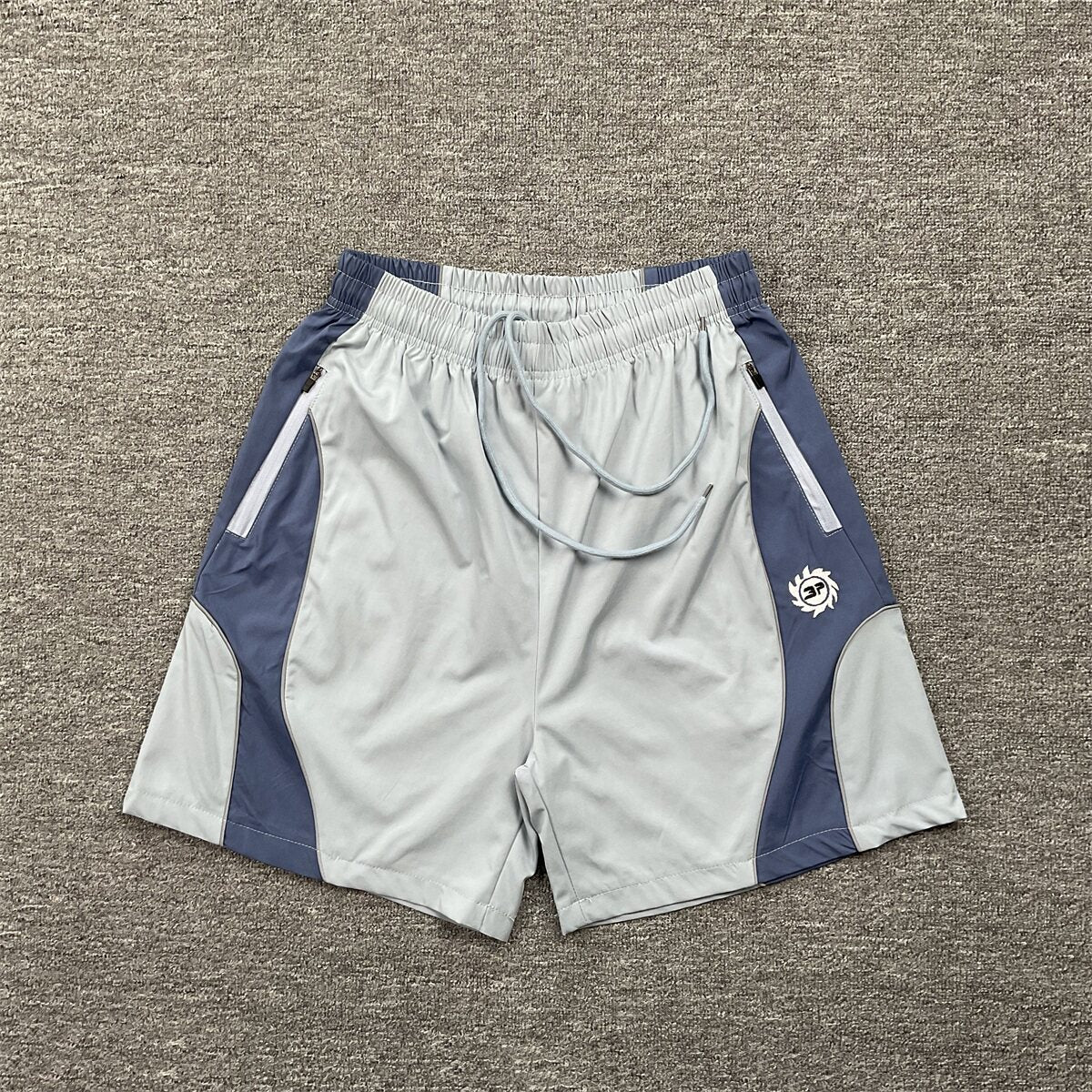 Broken Planet Geometric Spliced Nylon Sport Shorts