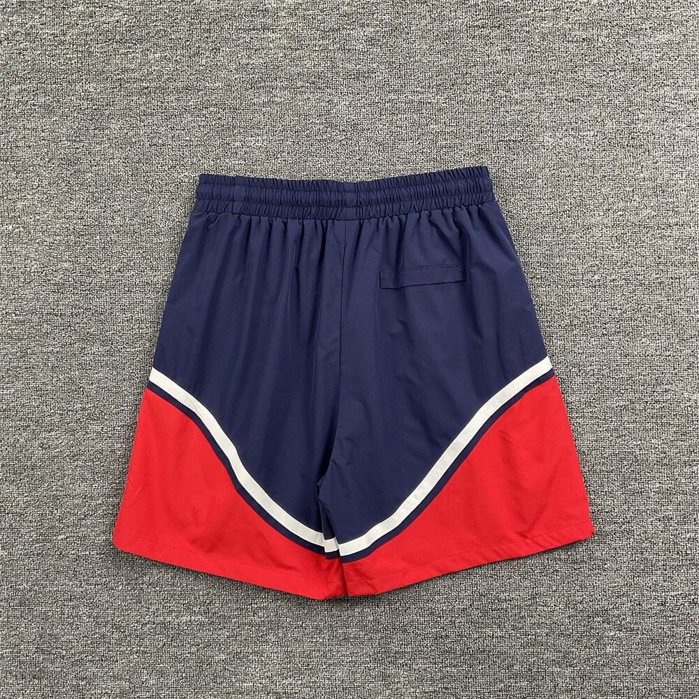 Broken Planet Embroidered Color Block Basketball Shorts