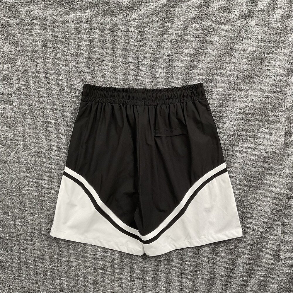 Broken Planet Embroidered Color Block Basketball Shorts