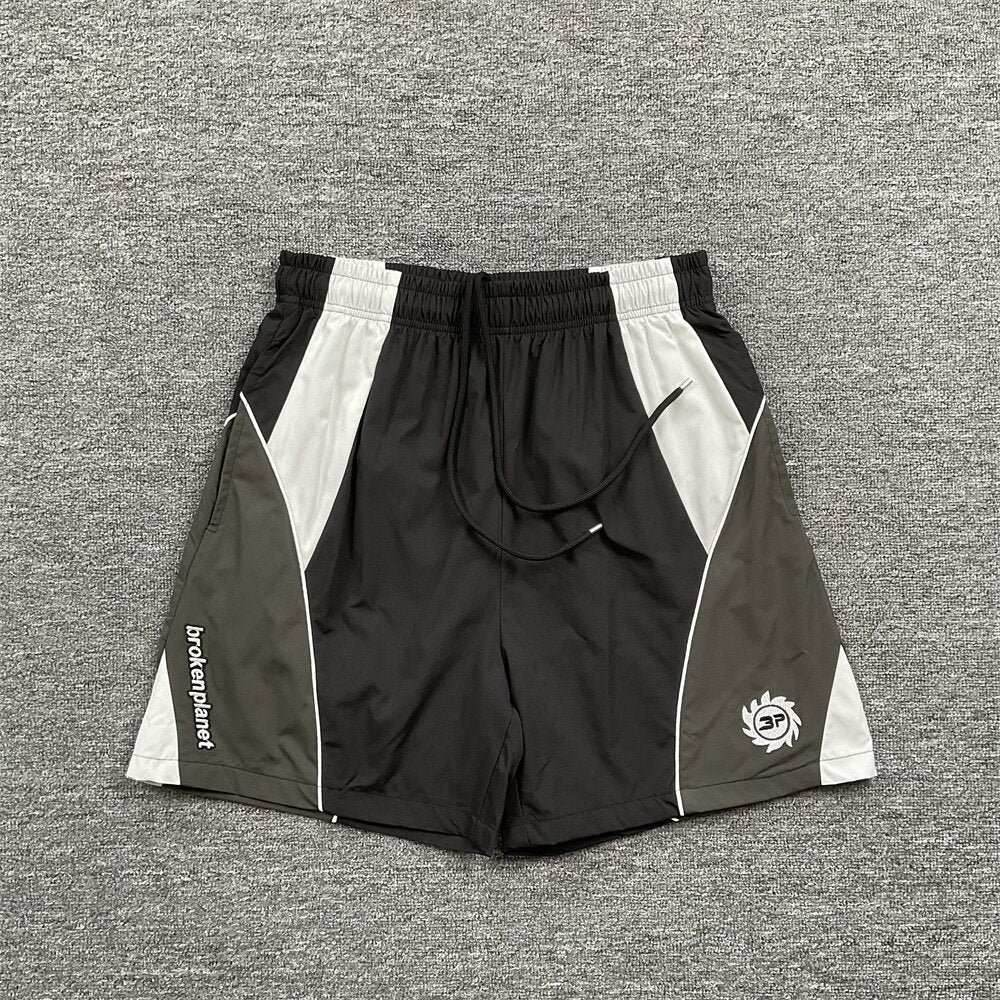 Broken Planet Embroidered Straight Casual Sweat Shorts
