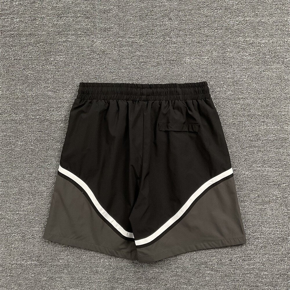 Broken Planet Embroidered Color Block Basketball Shorts