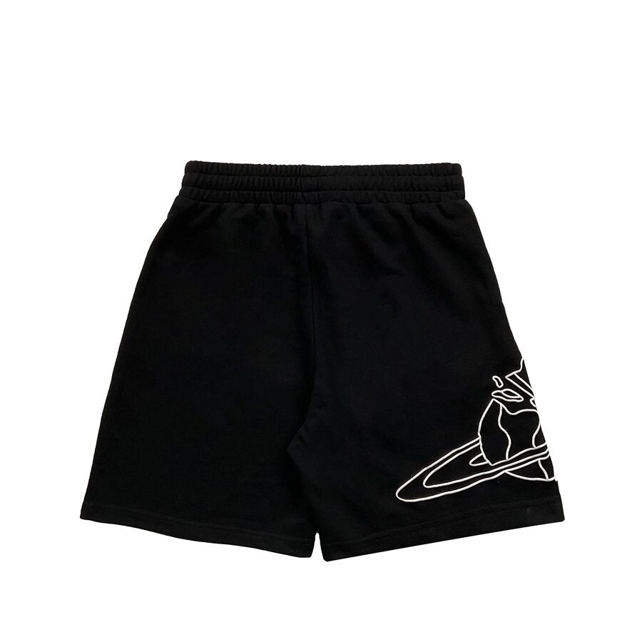 Broken Planet Embroidered Straight Casual Sweat Shorts