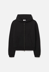 Silk Noil Full-Zip / Black