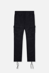 Back Sateen Cargo Pants / Black